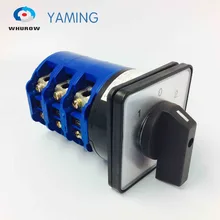 Promotion 660V 125A 3 Phase 3 Position on-off-on Panel Mounting Cam Changeover Switch Reversing switches rotary LW26-125/3 1pcs ui 660v ith 160a on off on 3 position rotary cam changeover switch