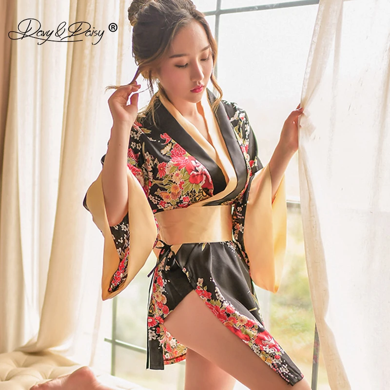 Пикантное женское цветочное кимоно DAVYDAISY нижнее белье эротические костюмы