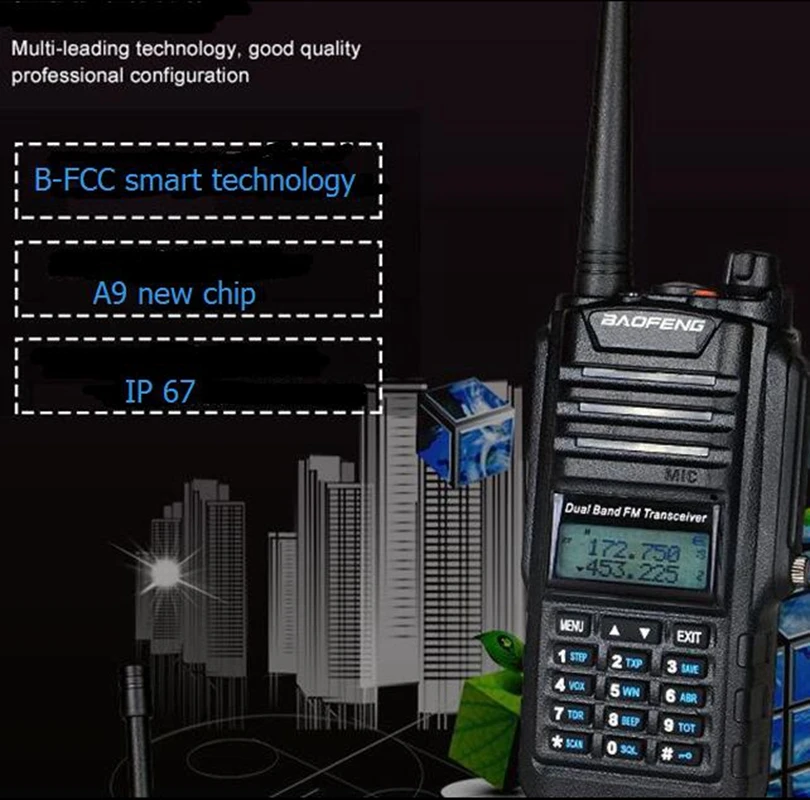 Baofeng BF A58 радио портативная рация Водонепроницаемый IP 67 UHF VHF Двухдиапазонный CB радио для охоты 5 Вт 128CH 2 способ радио