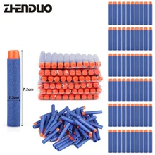 ZhenDuoToys 100Pcs 7 2cm Soft Bullet Multicolor Colors Hollow Head Refill Form Gun Accessories Toy