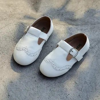 

Children Genuine Leather Shoes Girls Kids Shoes 2019 spring autumn casual shoes toddler baby girl Toddler wedding shoes