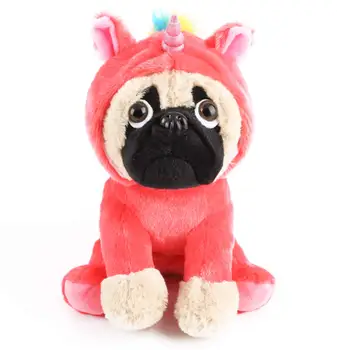 

Cute Pug Stuffed Animal Dog Dressed as Hot Pink Unicorn | Plush Soft Puppy Toy in Costume | Great Gift for Kids | 12 Inch/30cm