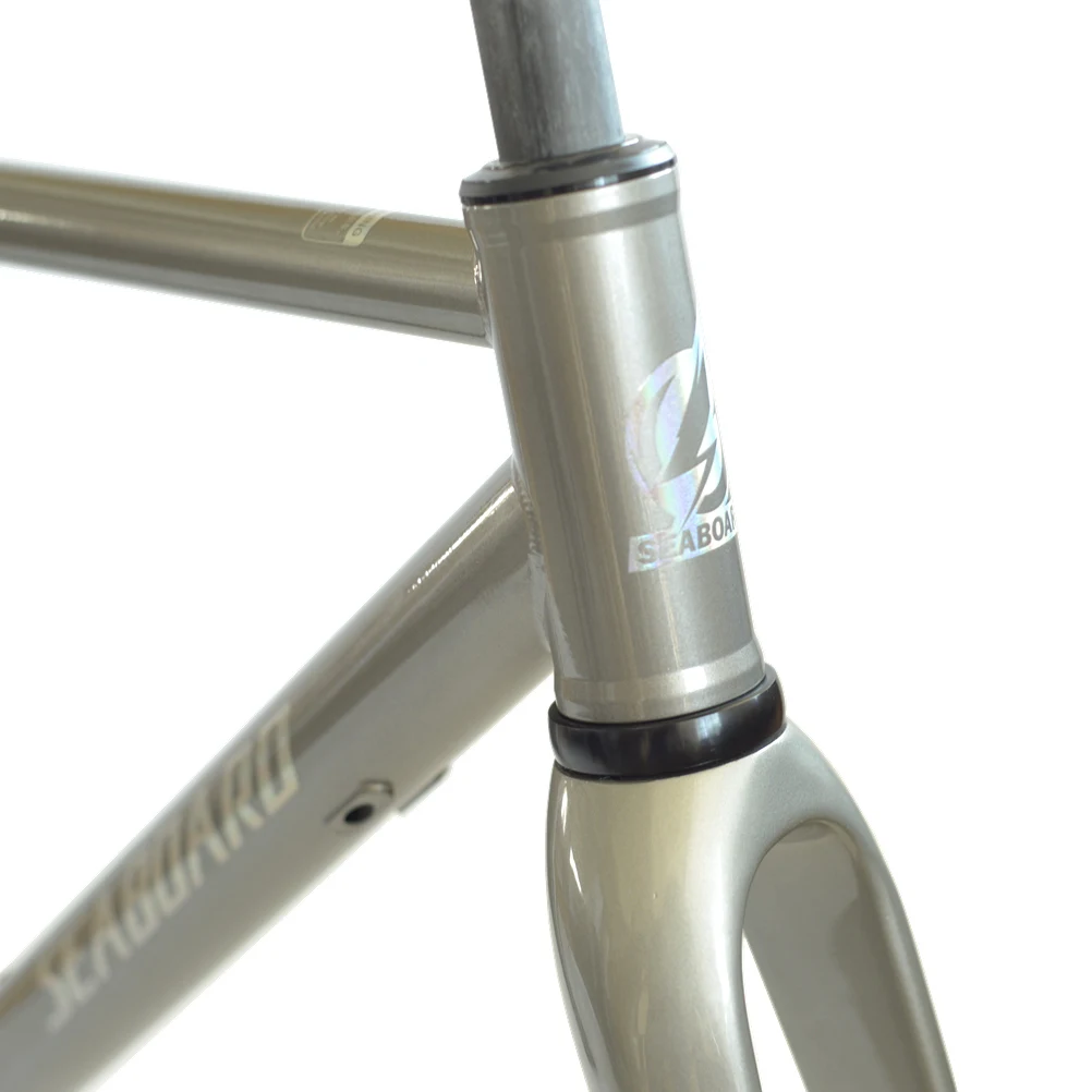 Cheap SEABORAD barrel shaftCX Road bike Cr-mo Frame Carbon Fork 700C Classic Cyclocross Frameset Disc Brake 4130 Heat Treat Steel Fram 3