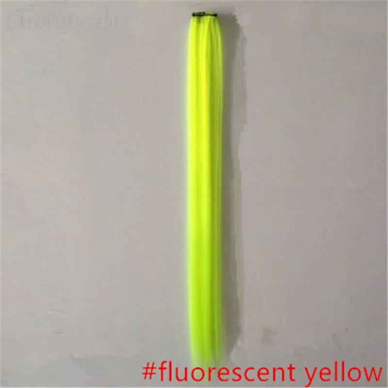 StrongBeauty Women Colorful Extension Long Synthetic Clip In Straight Hairpiece Party Highlights Punk Hair Pieces StrongBeauty Women Colorful Extension Long Synthetic Clip In Straight Hairpiece Party Highlights Punk Hair Pieces