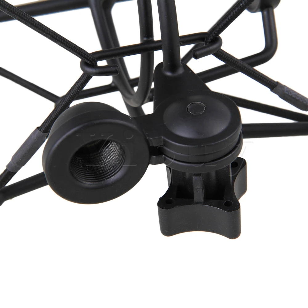 Yibuy металлический большой размер цилиндрической формы черный микрофон Паук Shockmount для Newman U87 Micropone