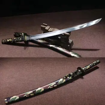 

Battle Ready Wakizashi Sword Japanese Samurai Katana Full Tang High Carbon Steel Blade Sharp Cut Bamboo Handmade Asian Knife