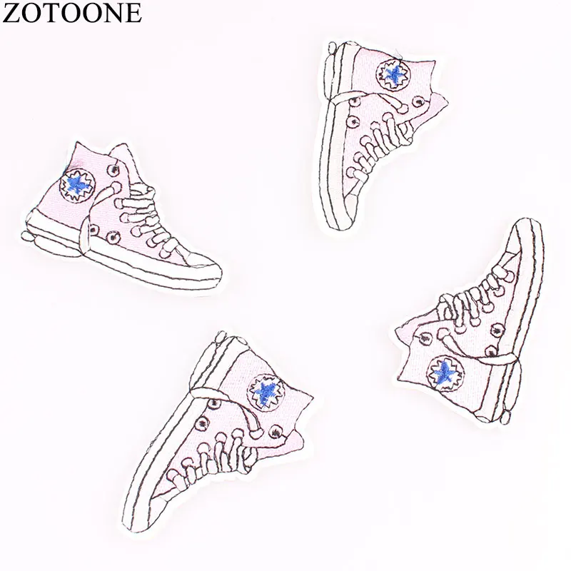 

ZOTOONE Fashion Shoes Design Cute Cool Patch Iron Cartoon Patches Cheap Embroidered Hippie Patches For Clothes Stickers Kids G