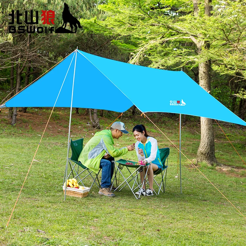 BSWolf 3*3M железные столбы UV Пляжная палатка Солнцезащитная для кемпинга