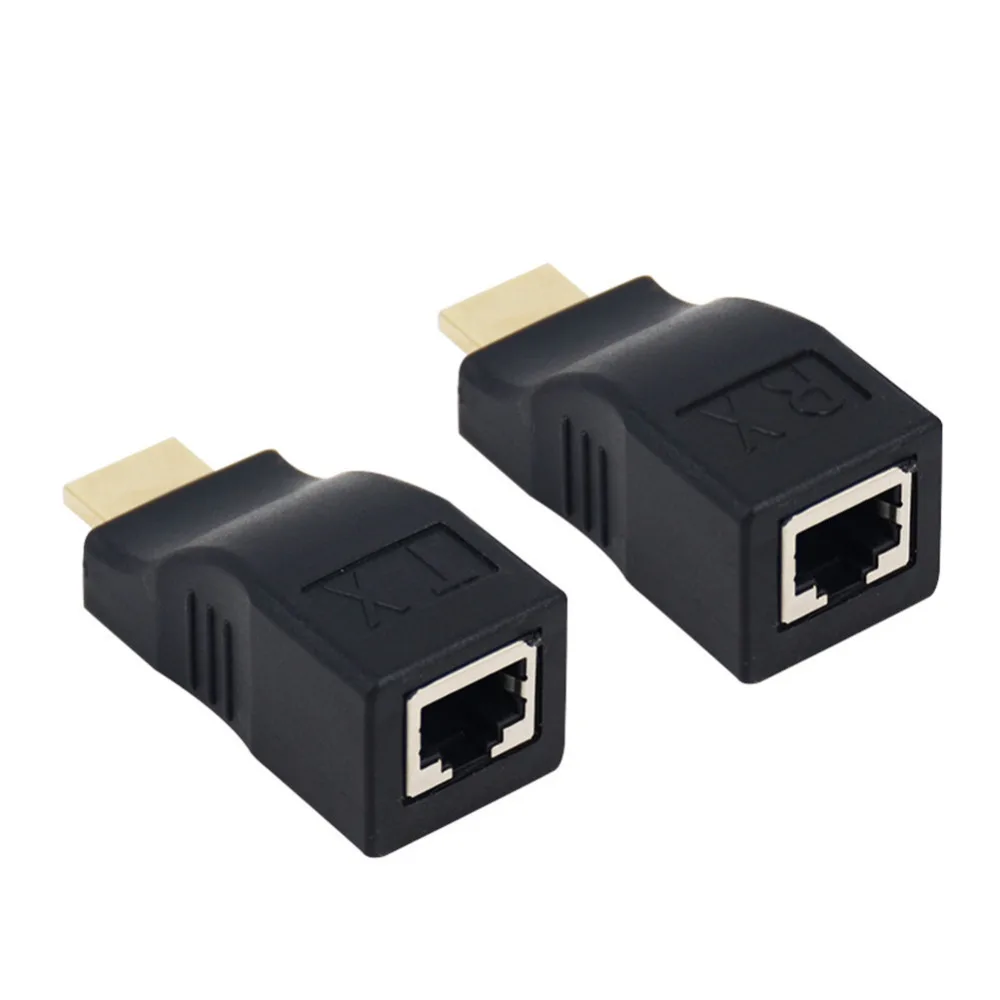 Hdmi удлинитель 30 метров одиночный сетевой кабель к hdmi rj45 передатчик усиления