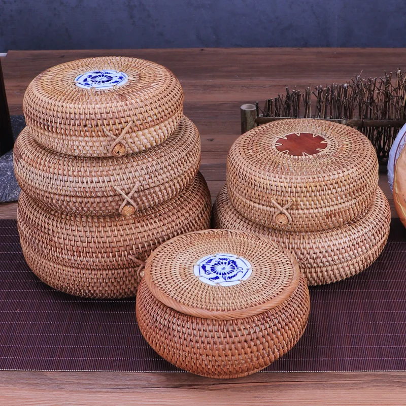 Круглая коробка для хранения чая Puer органайзер макияжа шкатулка ручной работы из
