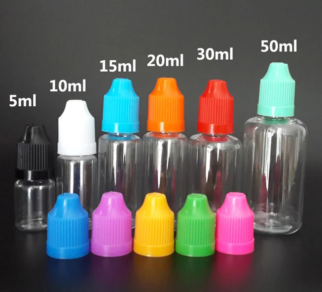 

Empty E Liquid bottles 3ml 5ml 10ml 15ml 20ml 30ml 50ml PET Needle Tips Plastic Dropper Bottle with Child Proof Caps Nail Gel