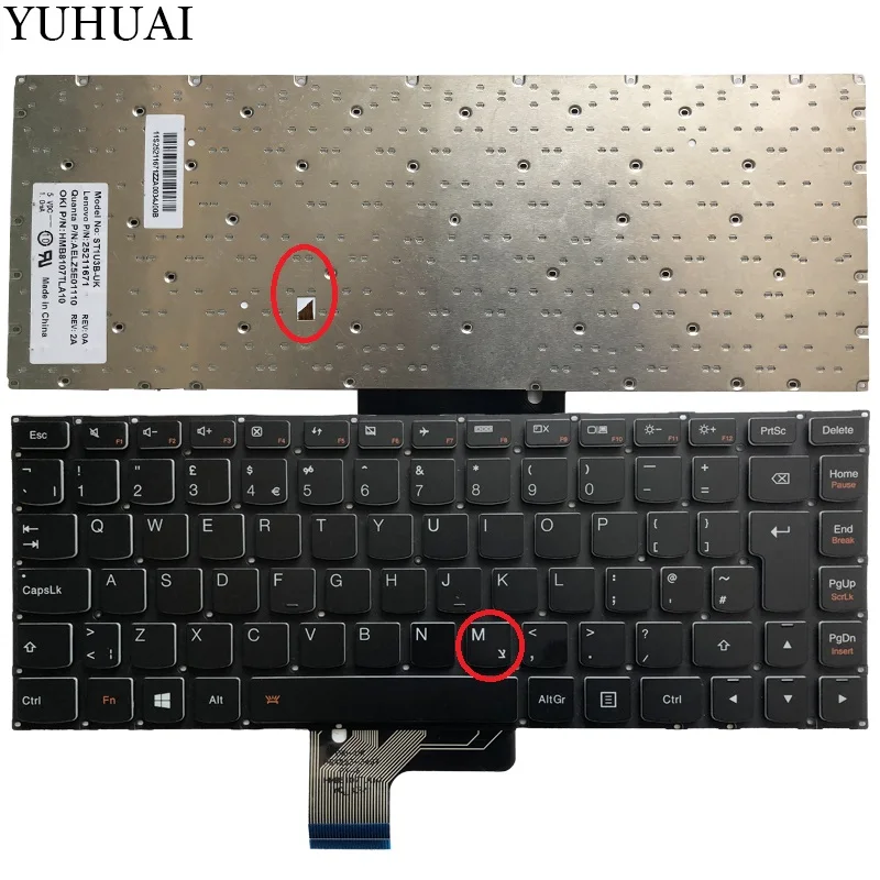 

UK keyboard FOR LENOVO ideapad U430 U430P U330 U330P U330T UK Laptop keyboard no backlight no frame