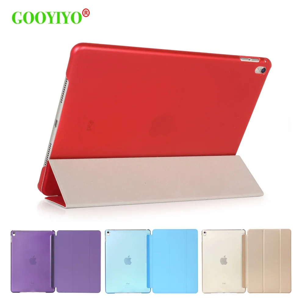 

GOOYIYO - 2018 New Case For iPad Pro 10.5 PU Leather Case Matte PC Back Protect Shell Trifold Stand Ultra Slim Magnetic Cover