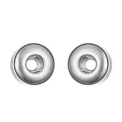 Мода Пара Нержавеющая сталь простой элегантный кнопки Серьги-гвоздики Fit 12 мм Мини Кнопки DIY Для женщин ювелирные изделия
