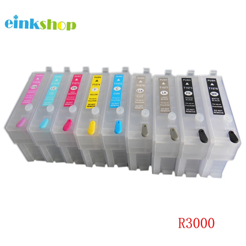 

For Epson R3000 Refillable cartridges for Epson stylus photo R3000 Printer T1571 T1572 T1573 T1574 T1575 T1576 T1577 T1578 T157