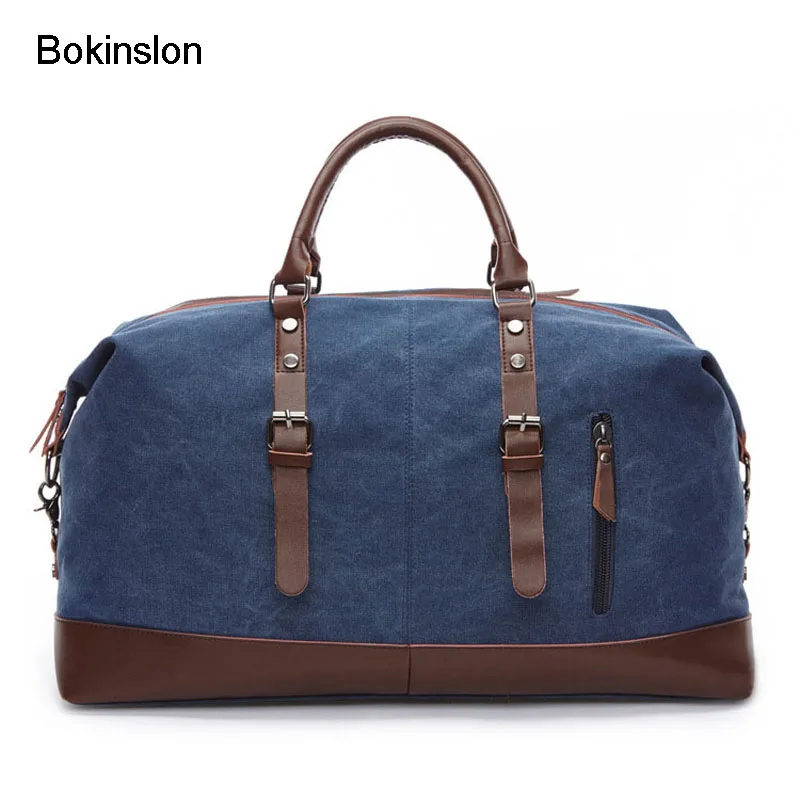 

Bokinslon Women Travel Hangbags Canvas Casual Woman Handbag Bags Solid Color Practical Large Capacity Bags Unisex