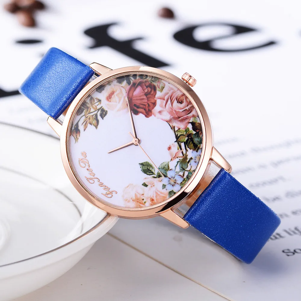 Благородный роскошный бренд часы из розового золота с принтом часы для женщин кварцевые часы популярная элегантная женская одежда наручные часы Reloj