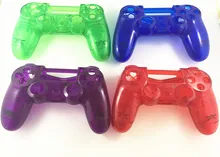 Transparent Clear Crystal Front Back Housing Shell Case Cover Suit For Playstation 4 PS4 Dualshock 4