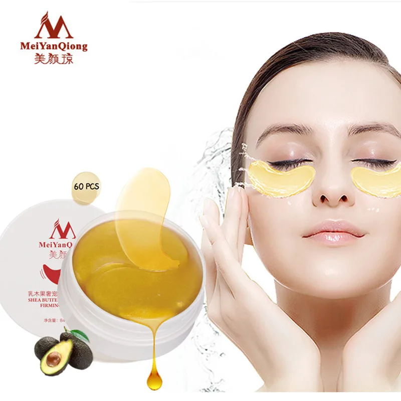

60pac/Lot Gold Crystal Collagen Eye Mask Eye Patches For The Anti-Wrinkle Anti Dark Circles Eye Sleep Mask