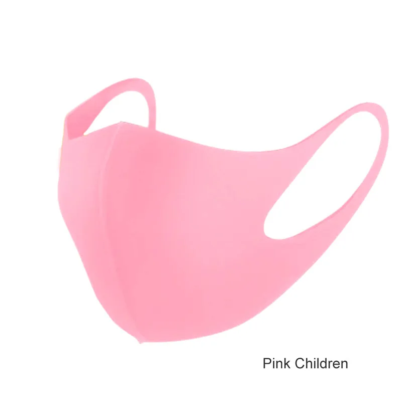 Противопылевая маска для лица с изображением рта, респиратор для взрослых и детей, моющаяся дышащая медицинская Антибактериальная многоразовая маска - Цвет: Pink Children