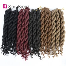 SAMBRAID вязание крючком плетение волос богиня искусственный Locs Curl 12 дюймов синтетический плетение волос наращивание мягкие замки для черных женщин