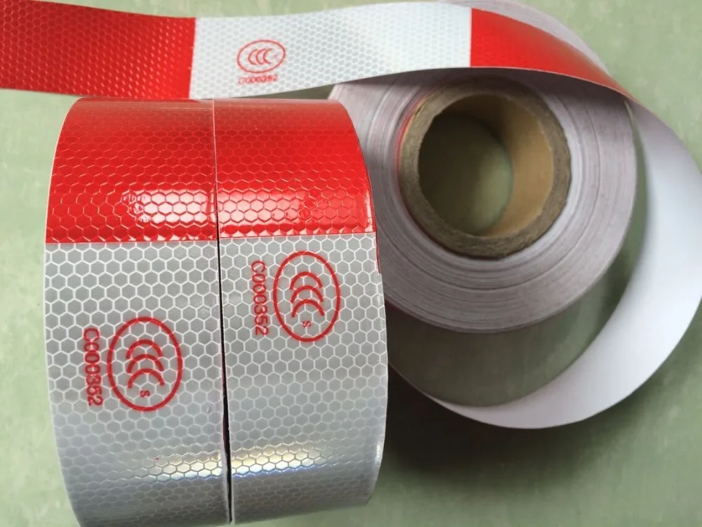 

5cm*50m adhesive reflective safety warning tape for Road traffic Construction site