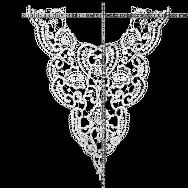 Misaya 1 шт. кружевной воротник белый и черный красивый цветок и сердце Venise Кружевная аппликация отделка, кружевная ткань швейные принадлежности
