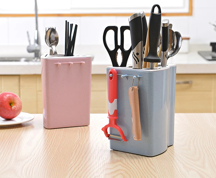 Многофункциональная Пластиковая настольная вилка стойка для хранения Ложки Посуда подставка для ножей кухонный нож держатель для ящика