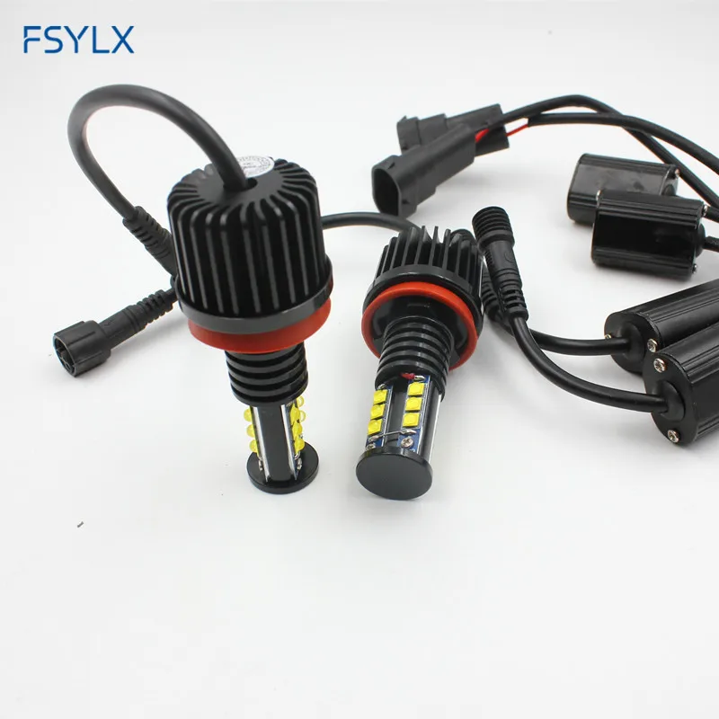 

FSYLX Canbus H8 LED Angel eyes 120W LED Marker halo ring bulb for BMW X5 X6 E87 E82 E92 E71 E90 E91 E60 E64 M6 H8 LED angel eyes