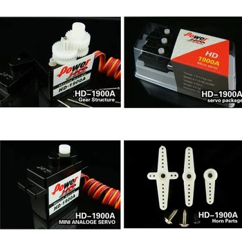 

4pcs/lot 100% original Power HD HD-1900A Mini Size High Speed Analog Servo 9G