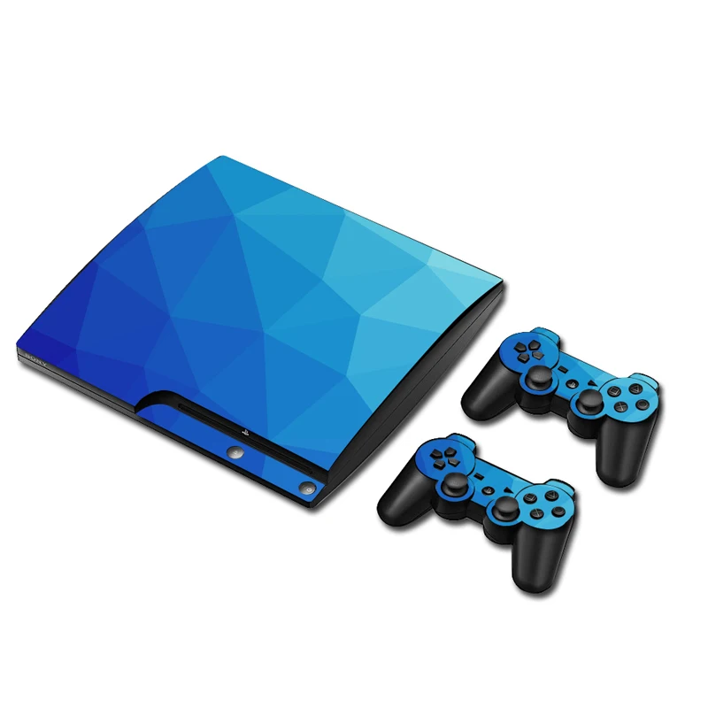 

Pure Color Vinyl Decal Skin Sticker for PS3 Slim Console Skins+2PCS Controller Stickers for Sony PlayStation3 Slim Accessory