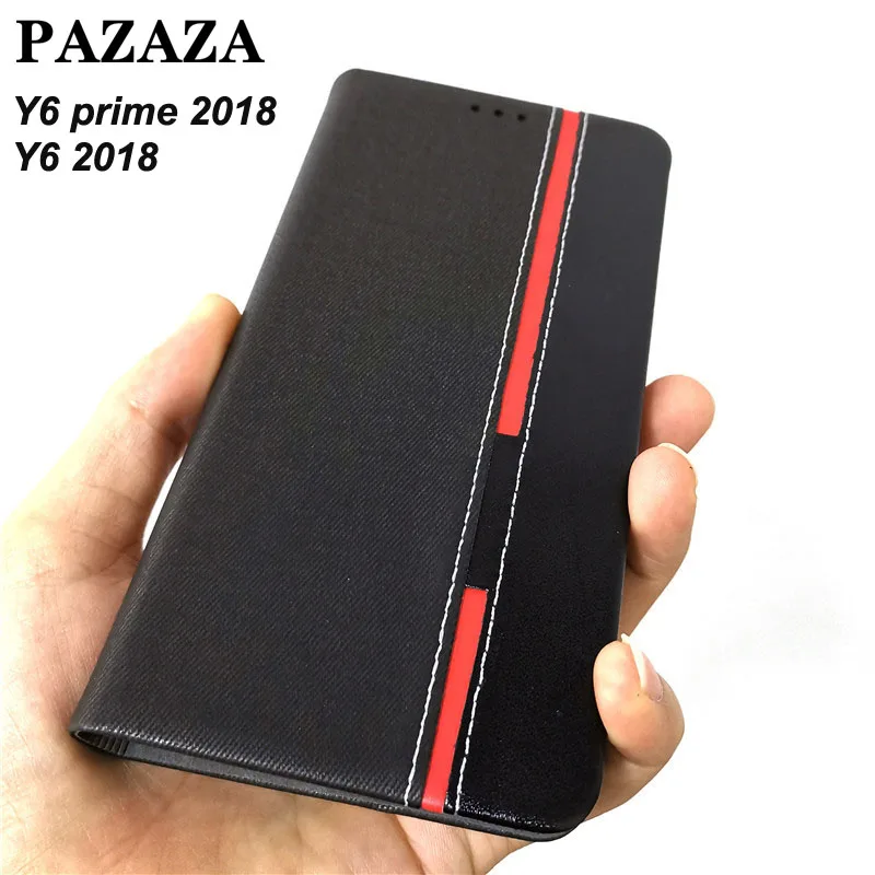 

huawei y6 prime 2019 case leather wallet for huawei y6 2018 Phone Case Flip Cover Card Slot