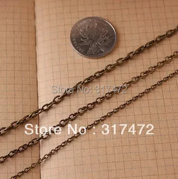 

Ship Free~ DIY accessories - 2 * 3MM round cross chain / Adjust the chain / 0 type chain (ancient bronze)