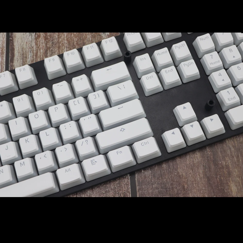 Goedkoop Double Shot 108 Sleutel Ansi Layout Pbt Oem Profiel Pudding Dubbele Huid Backlit Keycap Voor Mechanische Toetsenbord Mx Schakelaars wit