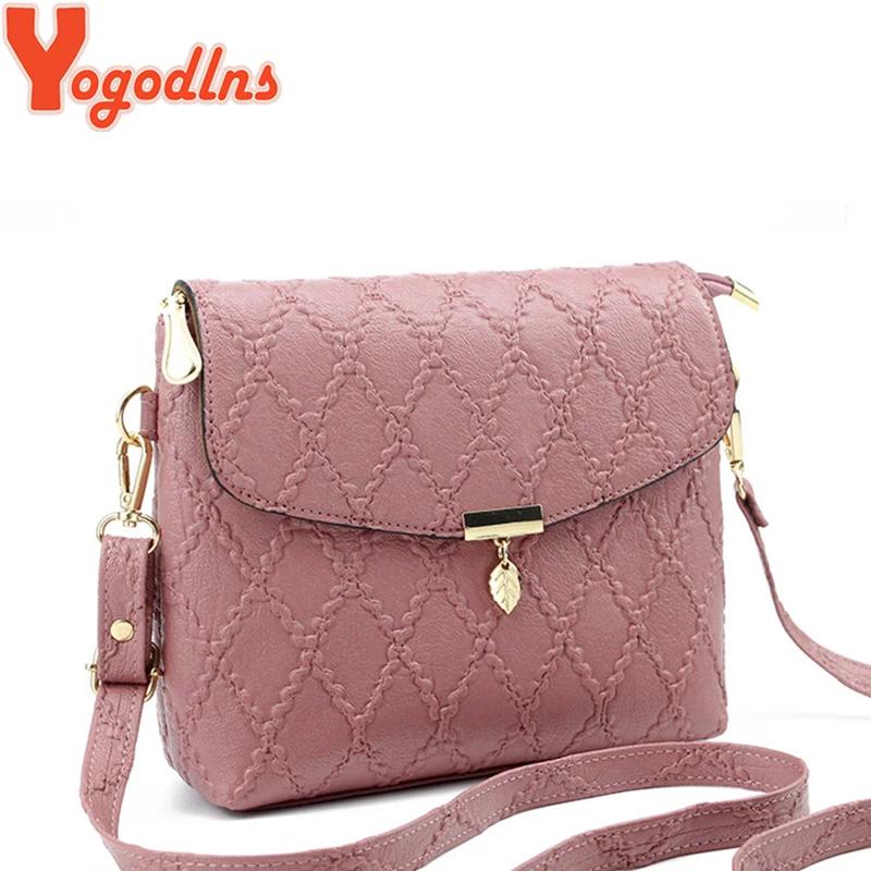 Yogodlns النساء بو الجلود رفرف حقيبة ساعي رقة صغيرة قلادة حقائب بسيطة نمط حقائب كتف Crossbody حقيبة مخلب محفظة