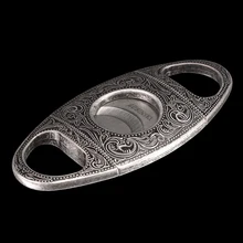 Роскошная скульптура из нержавеющей стали Острый серебристый нож для сигар резак W/оригинальная подарочная коробка