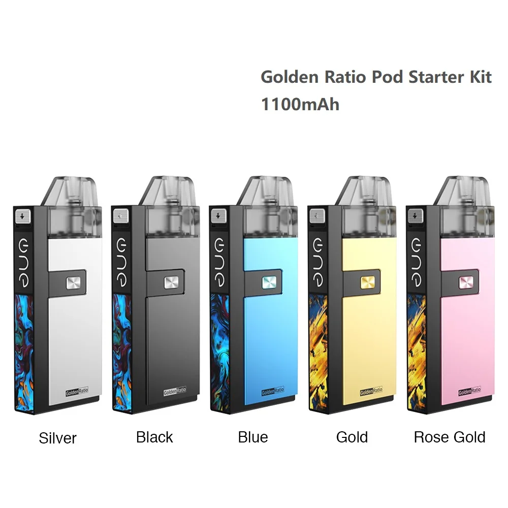 

NEW Onevape Golden Ratio Pod Starter Kit 1100mAh Built-in Battery & 2ml Capacity Cartridge Portable E-cig Vape Kit Vs Drag Nano