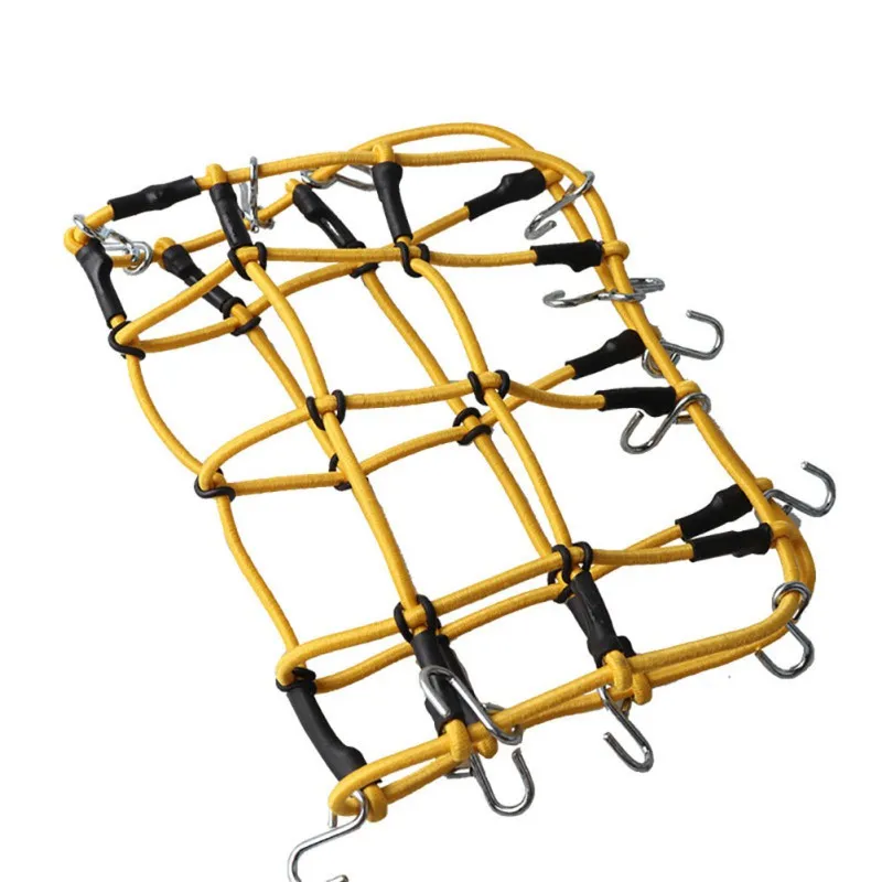 Elastic Luggage Net Car Roof Rack Storage Net With Hooks Rubber Band For Axial SCX10 Net D90 RC4WD Traxxas TRX-4 1:10 RC Car Red