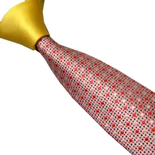 LAMMULIN мужские галстуки для костюма дизайн желтый Узел контрастный серебряный с красным/черным горошек шейный платок, тонкий галстук 6 см Gravats Corbata