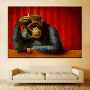 

Hand painted Oil Painting curious cat Wall painting Decor Wall Art Picture For Living Room painting No Frame