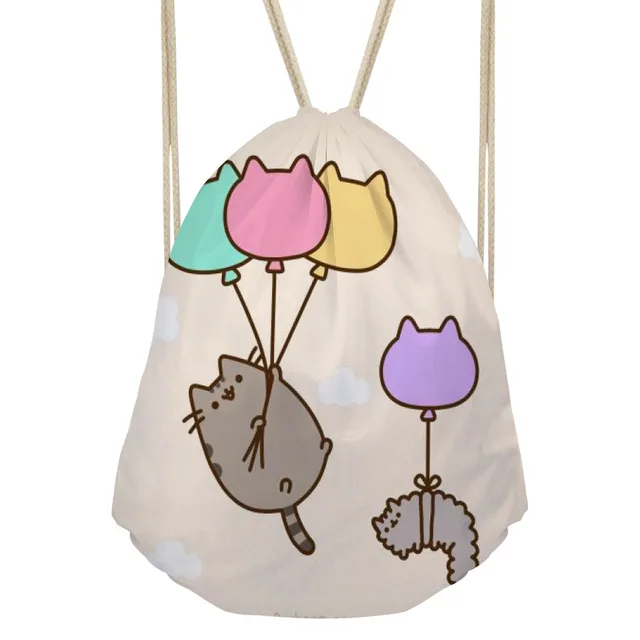 Forudesigns Pusheen Plecak Szkolny Kot Drukowanie Sznurek Torba