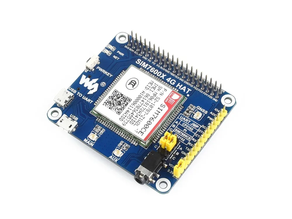 4 г/3g/2 г/GSM/GPRS/GNSS шляпа для Raspberry Pi на основе SIM7600CE-T 4 г/3g/2 г связи и GNSS модуль позиционирования