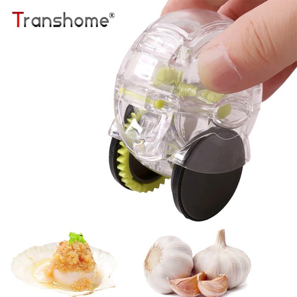Transhome Mini Plastic Garlic Chopper Crusher Grater Plastic Garlic
