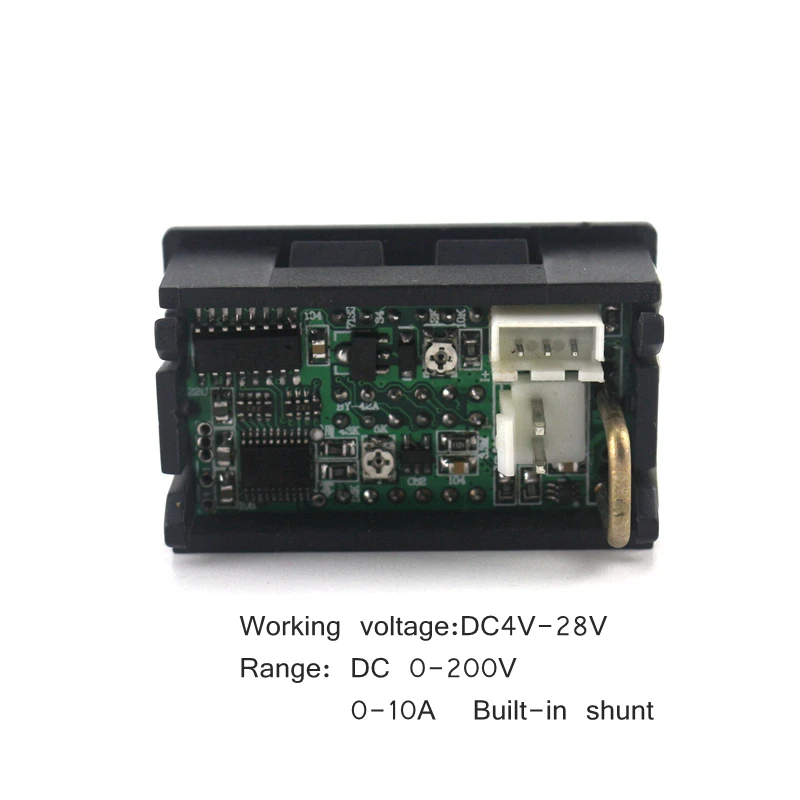 Цифровой вольтметр постоянного тока Амперметр постоянного тока 200 в 10 А напряжение измеритель тока источник питания DC4V-28V красный синий светодиод двойной дисплей