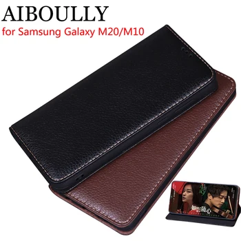 

AIBOULLY For Samsung Galaxy M10 M20 Case Soft Silicone Back Flip Leather Cover Original For Case Hard Fundas Phone Bag Capas