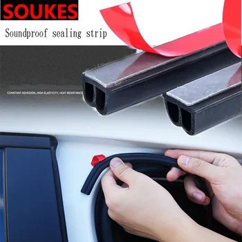 

Car Styling Door Soundproof Seal Protection Strip Crash For Hyundai Tucson 2017 Solaris ix35 i30 Suzuki Swift SX4 Mitsubish ASX