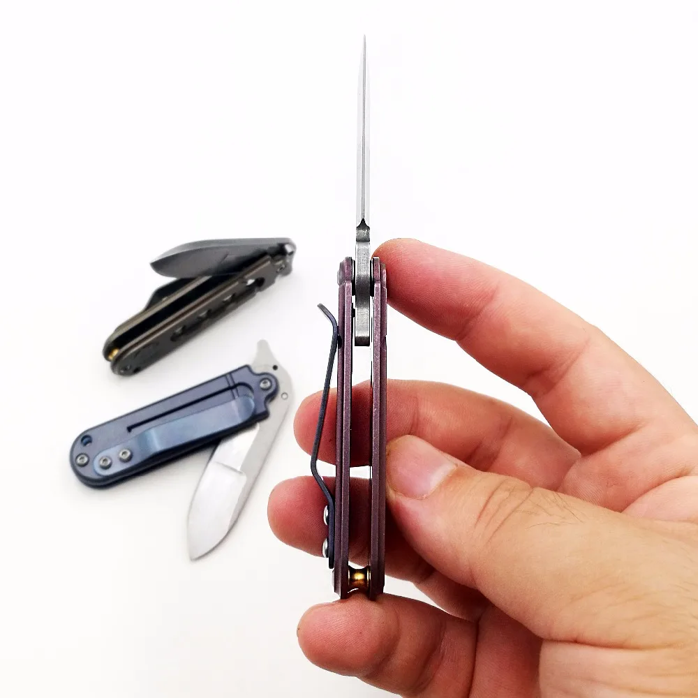 JSSQ Мини Складной нож S35VN лезвие титановая ручка шарикоподшипник карманные ножи мульти выживания Охота Кемпинг мульти EDC инструменты