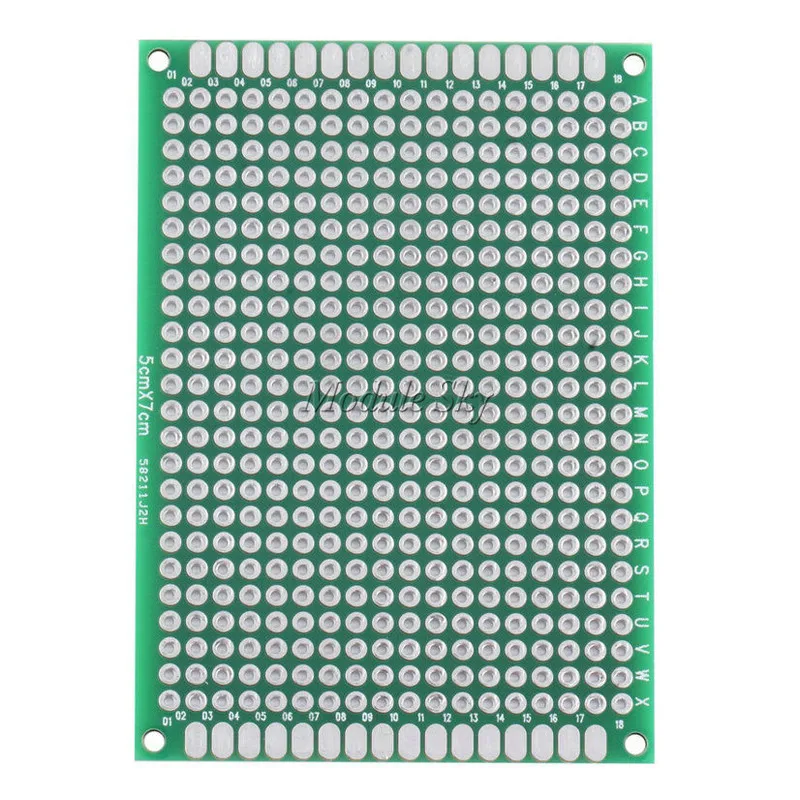 

10Pcs Double Side Prototype PCB nned Universal Breadboard 5x7 cm 50mmx70mm FR4