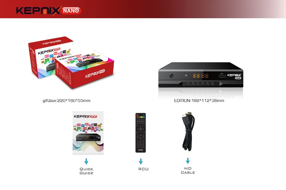 Hevc цифра спутниковый телевизионный ресивер dvb s2 Kepnix nano h.265 m3u xtream Поддержка PowerVu Biss