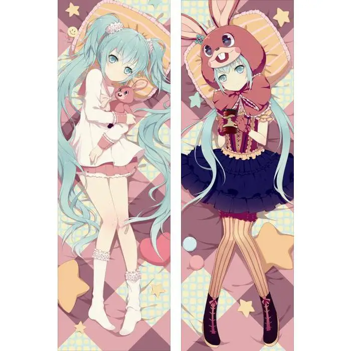 

Hot Japanese Cool Anime BL Cute Pillowcase Hatsune Miku Throw Otaku Dakimakura Gift Bedding Hugging Body Pillow Case 150x50 CM